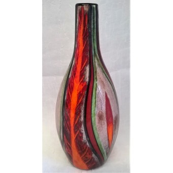 POOLE POTTERY STUDIO ABSTRACT FLAME DESIGN 16.5cm VASE